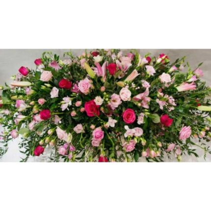 PINK ROSE AND LILY FLORAL SPRAY